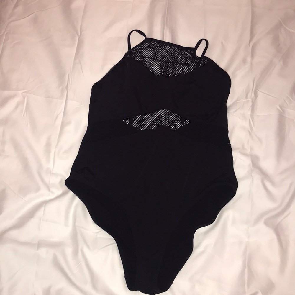 Mesh plus size one piece